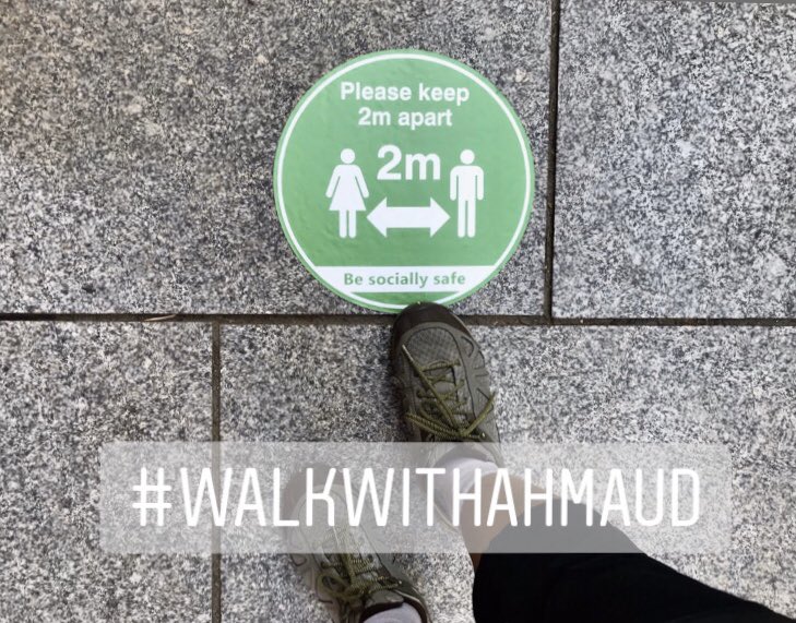 Blak_Outside's tweet photo. Walking whilst #Black in memory of #ArmaudArbery ... #IwalkWithMaud #BlackLivesMatter #Covid19UK #Blak_Outside ๐ถ๐พโโ๏ธ https://t.co/PMrSUn6dfg