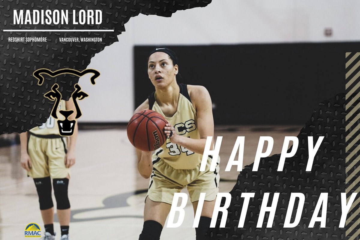 UCCSWBB's tweet photo. Happy Birthday to our girl Madison Lord! We hope you have a great day!!💛🖤
#PawUp x #RunCompeteDefend https://t.co/RoUvlkKgDW