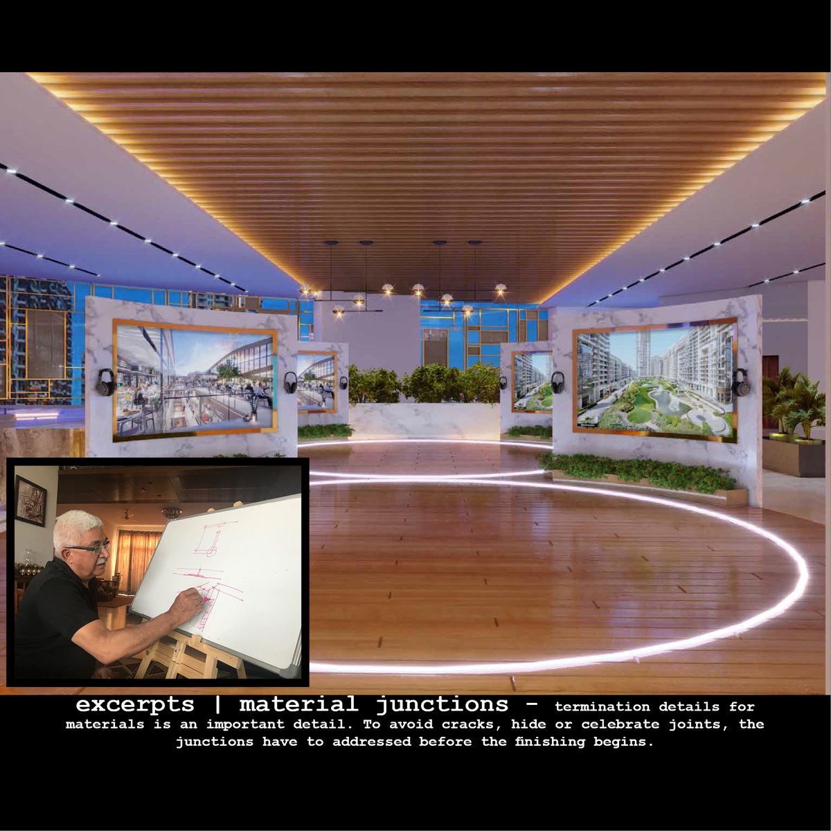 DP_Builds's tweet photo. Lock-down D[+]T Chapter 3 - Interior Details

Design [+] Talks continues amidst Lock-down. Using precedents from our portfolio, Mr. Arun Bij conducted 101 sessions for topics that were need of the hour for the studio. 

#DesignTalks  #interiordesign #Materials #interiors https://t.co/7c8sEWcBgY
