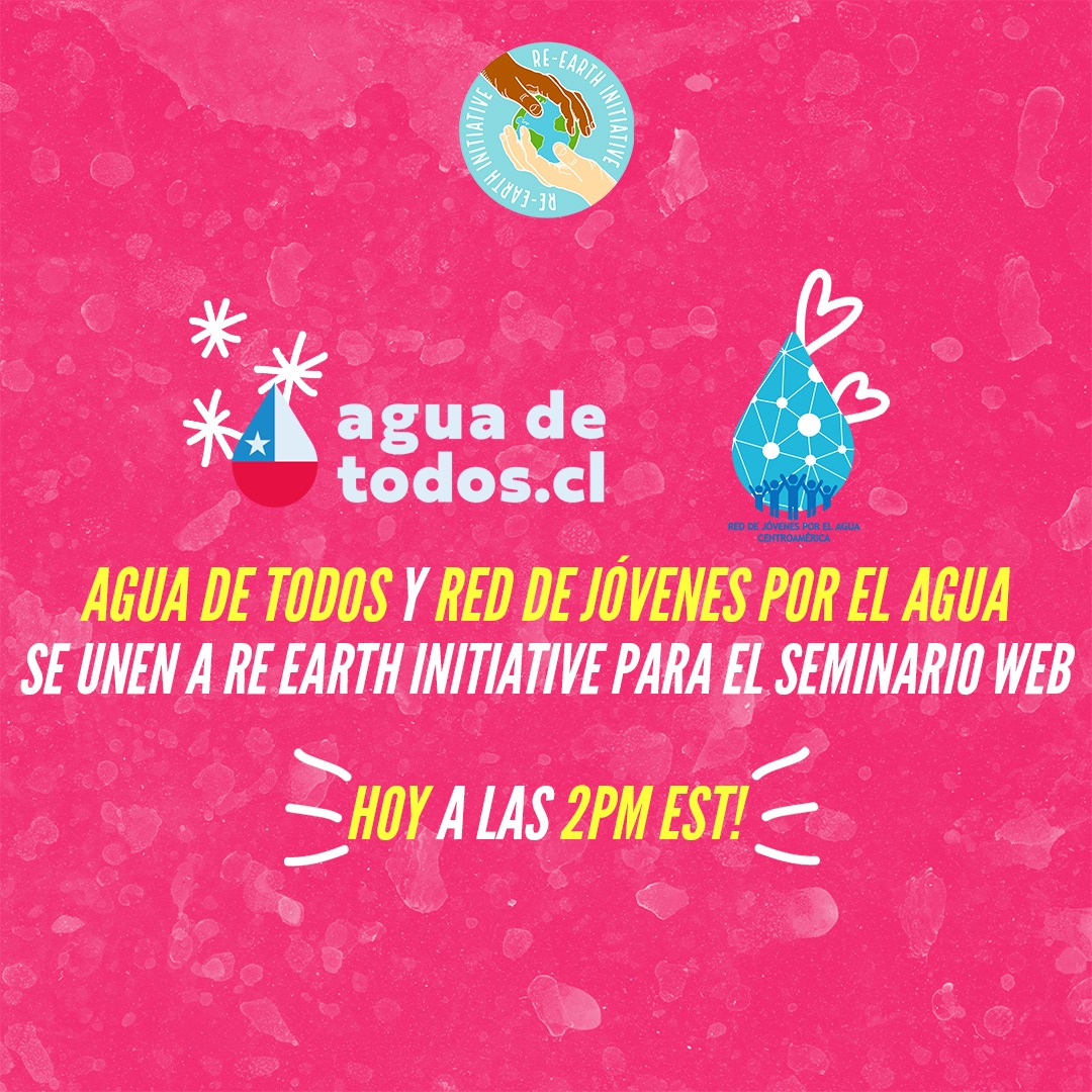 re1nitiative's tweet photo. ¡El seminario web en español estará en vivo en 2 minutos! Chequelo a nuestrx cuenta de YouTube 
Estamos muy emocionados de tener a estas dos grandes organizaciones, únete a nosotros para hablar sobre el acceso y gasto e agua. ¡Nos vemos!
@AguadeTodosCL https://t.co/ZThCSGLYap