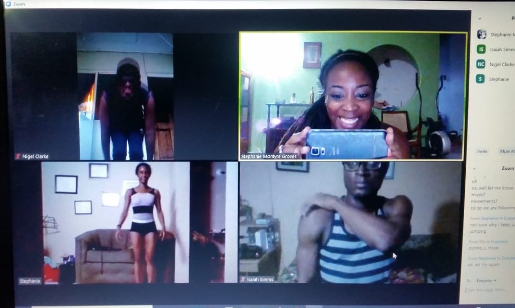 PAH_DeafDanceCo's tweet image. Virtual Dance classes are a thing now.
Lastnight was refreshing. 

#virtualdanceclasses #deafnotdumb #welovetodance #deafcan #deafdancersinjamaica #performingarts #zoom
