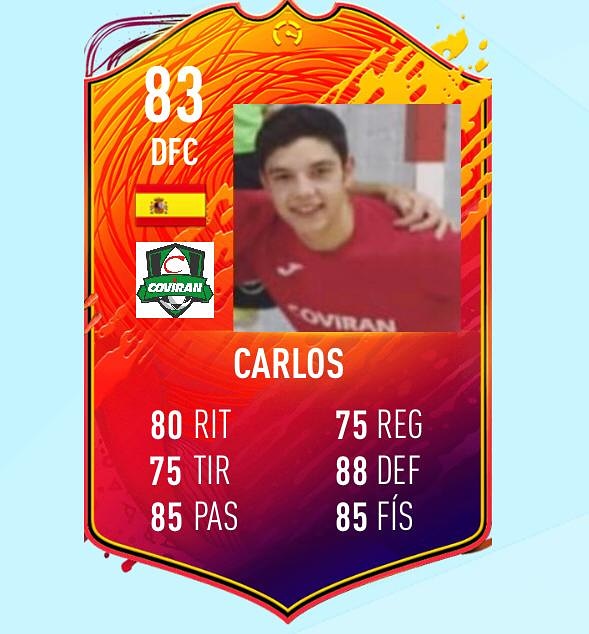 CoviranFs's tweet photo. 🎮⚽| Se sairamos no Fifa...

Xa temos a primeira carta dun dos nosos xogadores. Recordade que sodes vos quen poñedes as estadísticas de cada un. 
Carlos 83

#ImosCovi💪🏻 #QuedaNaCasa https://t.co/BT5eBPrr6L