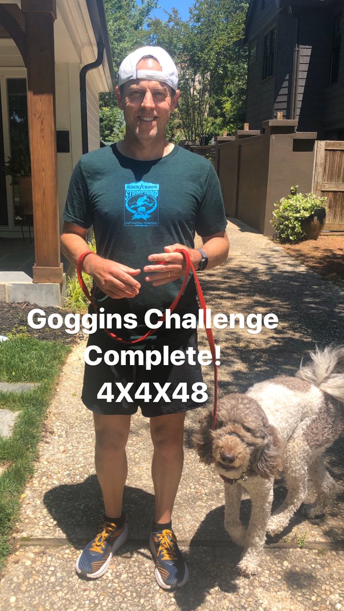 Well that was fun. Thanks to my awesome crew at home #GogginsChallenge