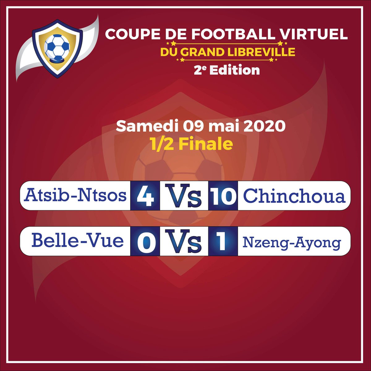La finale au Stade National du Confinement opposera CHINCHOUA à NZENG-AYONG
