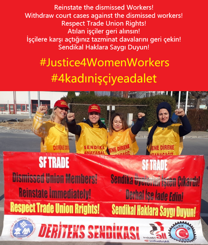 KEiG_Platformu's tweet photo. Your supplier SF Trade should withdraw the court case against the dismissed workers and should stop union busting! We are in solidarity with women workers!
#Justice4WomenWorkers #4kadınişçiyeadalet
@VWGroup_DE @Mulberry_Editor @BabyBjornSweden @Daimler @Etac_Group @Britax https://t.co/KDqMfDs9j1