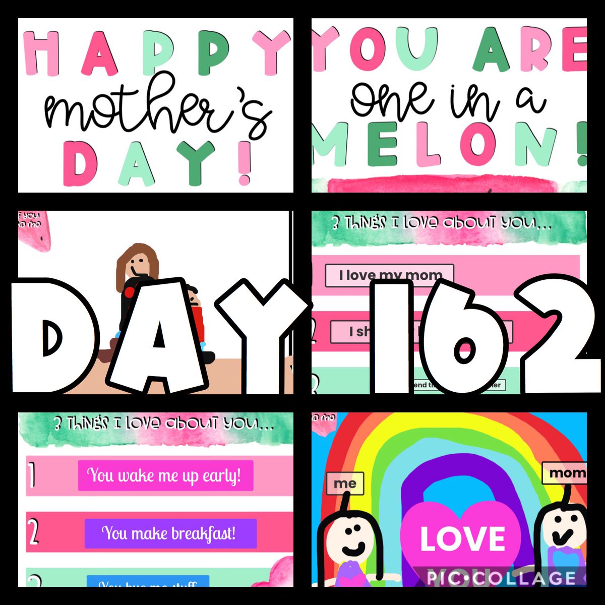 ms_v_rusd's tweet photo. Day 162/180: Day 35 of remote learning. Celebrating Mother’s Day by creating digital cards! You are one in a “melon!” #180DaysInFirstGrade #Jellick #WeAreRUSD https://t.co/GrfGjHHbty