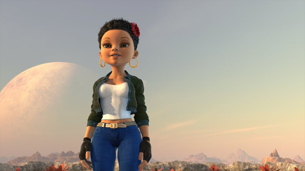 TeamRushGame's tweet photo. Light test. Rendering Stuff. Trying to make a short sequence. Think: Naruto Opening 5. #blackgirlmagic #naturalhair #afro #getindiegaming #yoyogames #madewithgamemaker #digitalart #gamemakerstudio2 #combos #scifi #cyberpunk #thighs #voiceover #gamevoiceover #vogame https://t.co/fhO07jvVQZ
