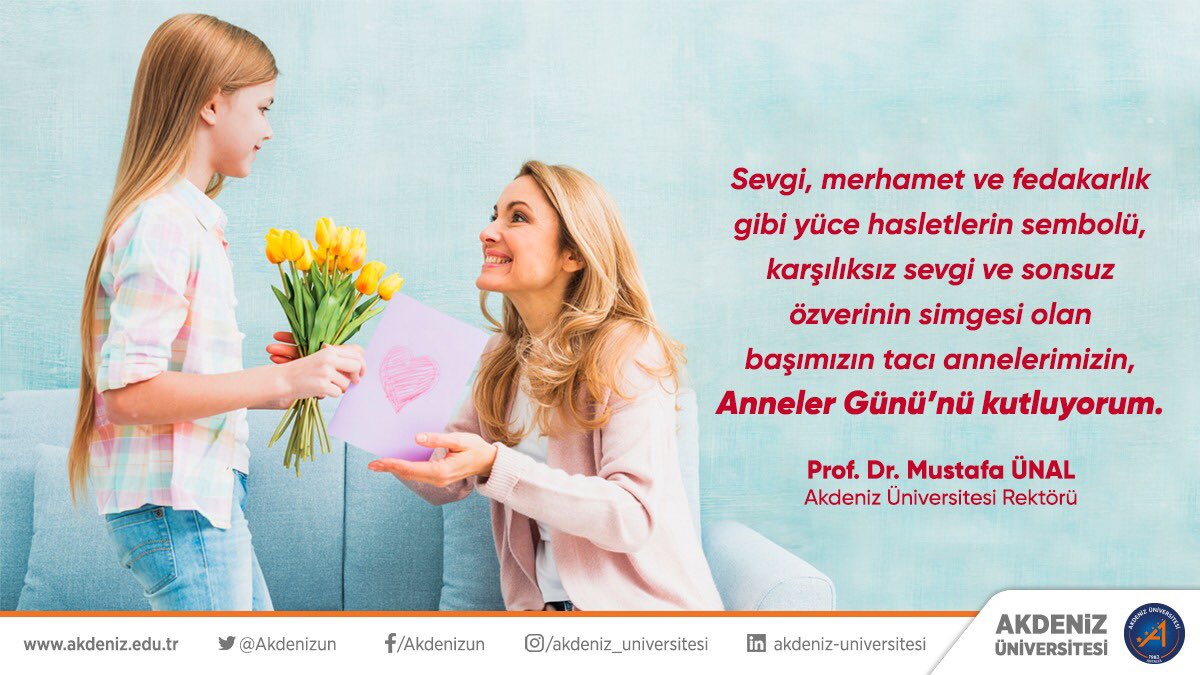 Sevgi, merhamet ve fedakarlık gibi yüce hasletlerin sembolü, karşılıksız sevgi ve sonsuz özverinin simgesi olan başımızın tacı annelerimizin, Anneler Günü kutlu olsun.
#AnnelerGünü