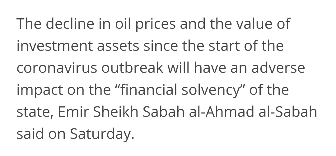chigrl's tweet image. if Kuwait risks insolvency..just imagine other EM countries that are heavily dependent on oil revenues= #USD shortage &amp;gt;&amp;gt;

#Oil and investment asset price declines will affect #Kuwaiti solvency
middleeastmonitor.com/20200509-oil-a…