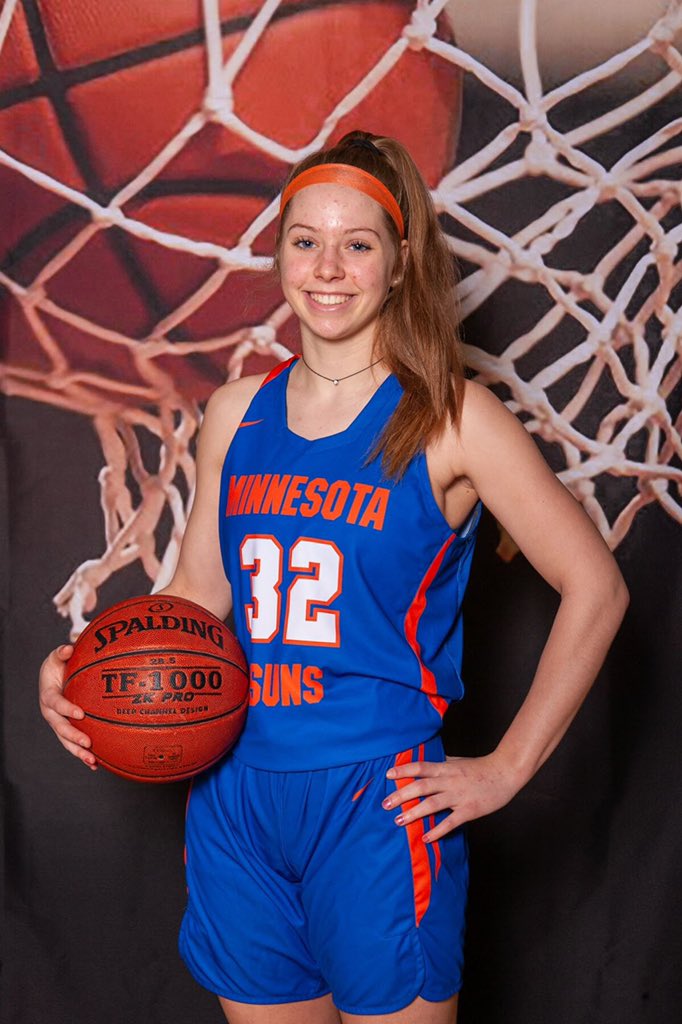 DreJtcelite's tweet photo. Meet the Suns: This kids a competitor that brings confidence and ability to the floor. Never scared of the moment and hoping we can safely give her that moment this summer. Piper Terry of Minnetonka. @MNSunsbball #RISING https://t.co/Hqh06pj0AJ
