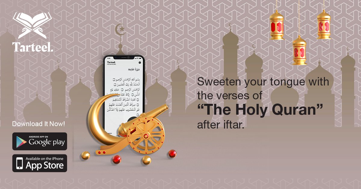 tarteelAI's tweet photo. Use Tarteel to sweeten your tongue after iftar with the Holy Qur’an.
Download it now and enjoy searching and reading the words of Allah 
https://t.co/57aCwZPOXE

#Islamic_App #Quran_App #Islam #Tarteel_app #Quran #Quranicverse #islam  #Shazam_Your_Quran #Ramadan https://t.co/INbRMKHMCx