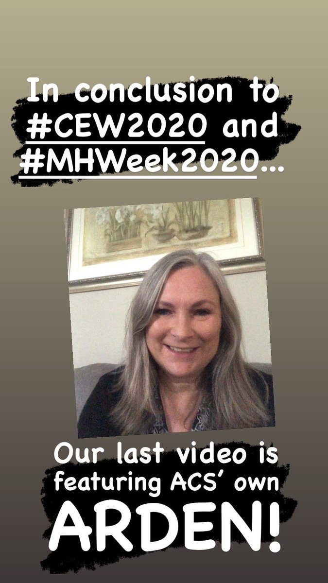 ACSJackDotOrg's tweet photo. In conclusion to #CEW2020 and #MHWeek2020, our amazing social worker, @ardensmelser would like to say a few words! Check her video out at https://t.co/SO7IX8gcCH #bhnhope https://t.co/2YKGzgY5dJ