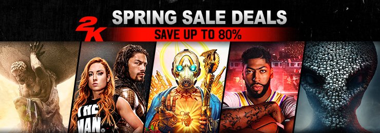 Üç düzineden fazla# 2K oyununda %80'e varan indirim! Yeni #Borderlands oyunlarında vurun ve tescilli mizahın tadını çıkarın! Taktik hit #XCOM2'da uzaylı istilasına karşı savaşın, resmi #NBA2K20 ve #WWE2K20 oyunlarında rekabete hükmedin ve daha fazlası! bit.ly/2zqrSIS