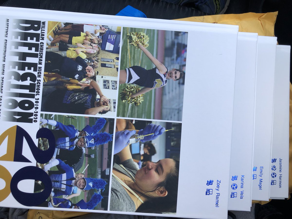 Yearbook is in and looks good. Want to thank the four senior leaders for their hard work - Emily, Zoey, Jasmine and Karina. Now to go through the books and sort everything.