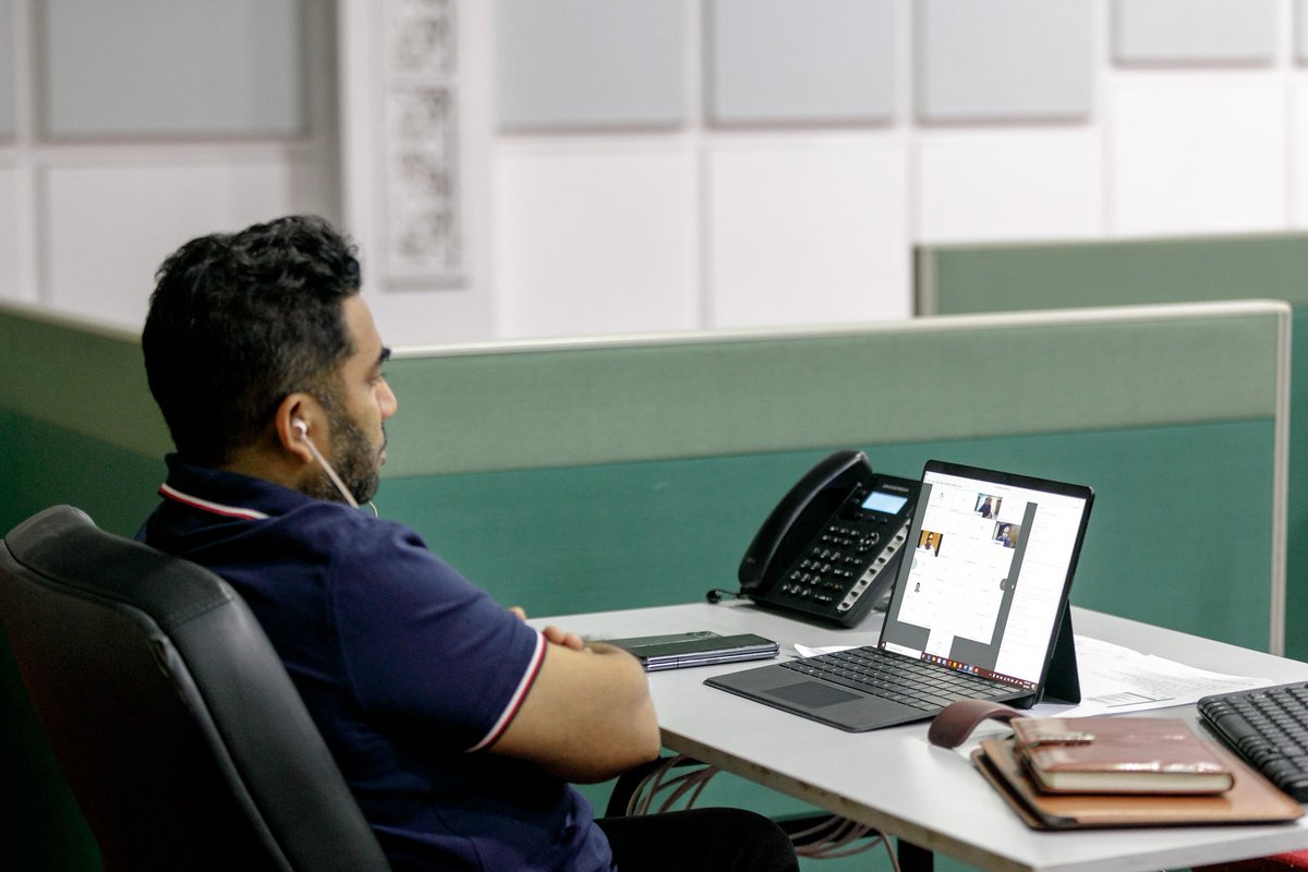 MoHmv's tweet photo. The Minister of Health and key NEOC officials joined in the regular teleconference with HEP @ibusolih.

They discussed the steps and measures in place to mitigate the community spread of the  pandemic across the nation.
@presidencymv https://t.co/W2uMtV5c3R