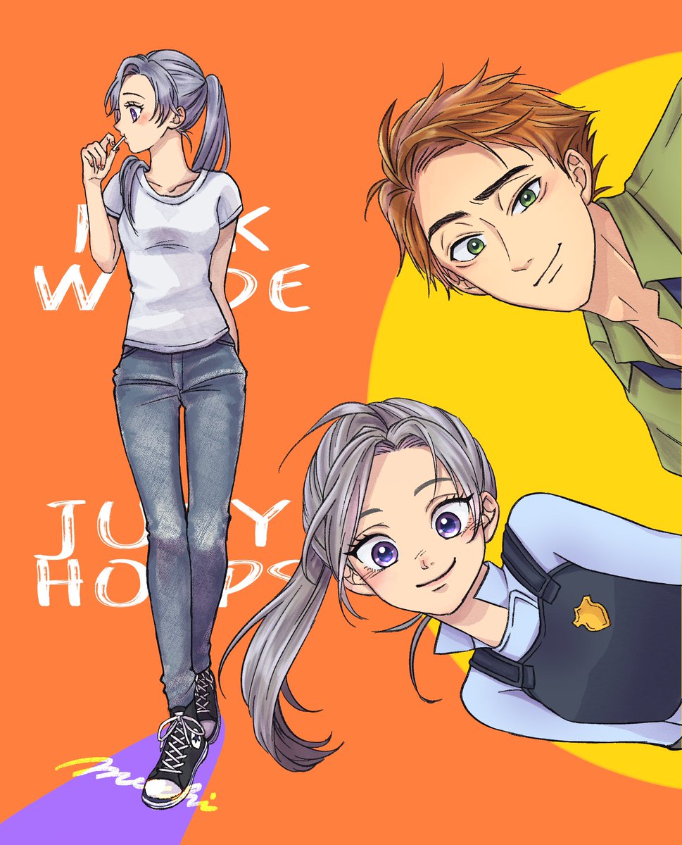 Mochi 昔のニクジュディ擬人化らくがきをリメイク した