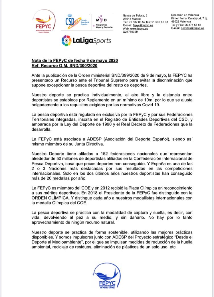 Recurso Contencioso-administrativo para la protección de los derechos fundamentales y 
medida cautelarísma. Orden SND/399/2020, de 9 de mayo (Estado de Alarma).

drive.google.com/file/d/1FOPu4b…