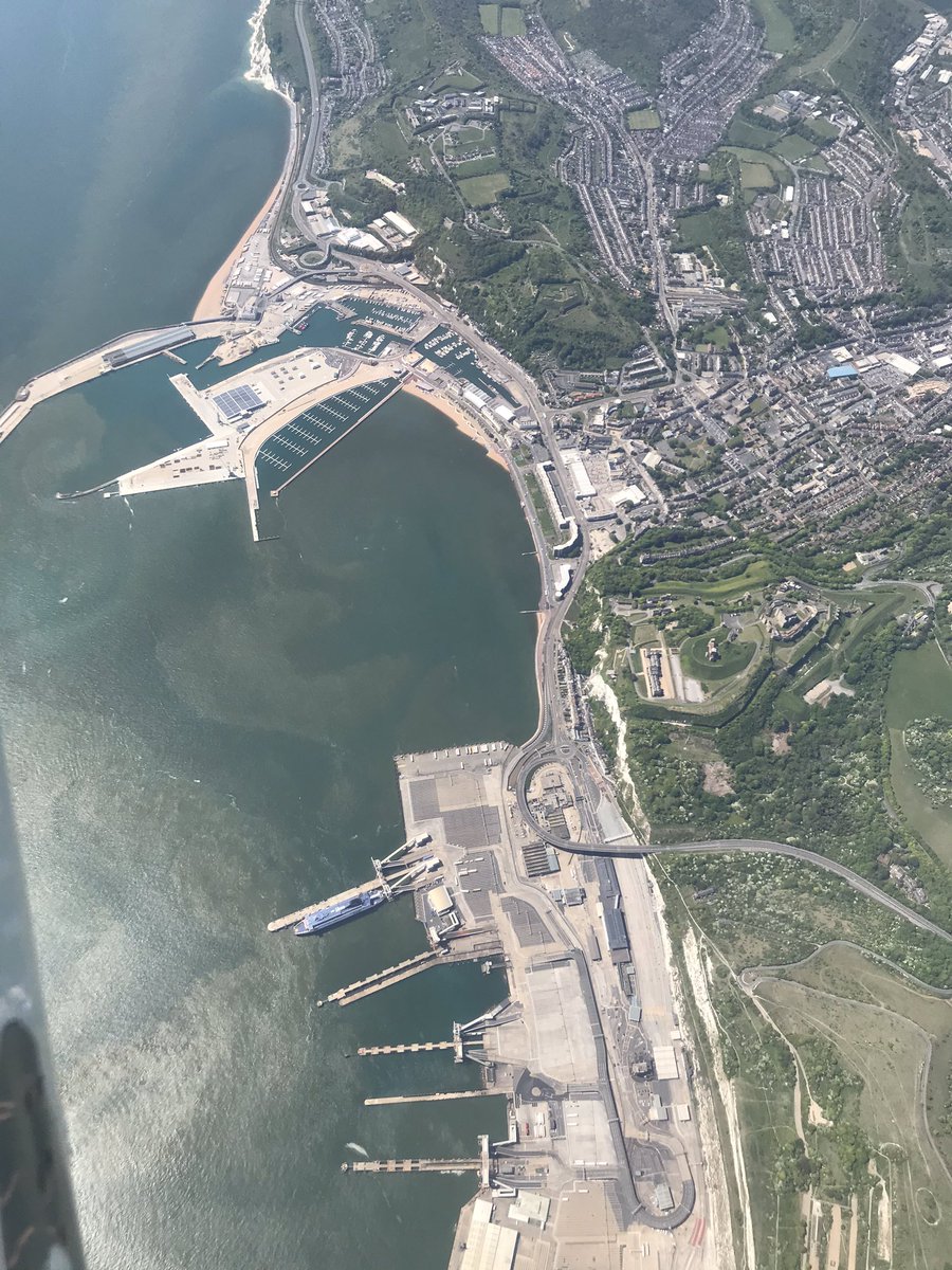 twittalegend's tweet image. They’ll be Bluebirds.... erm i mean King Air B200T shaped birds over the White Cliffs of Dover #WeAreOS. @Port_of_Dover
