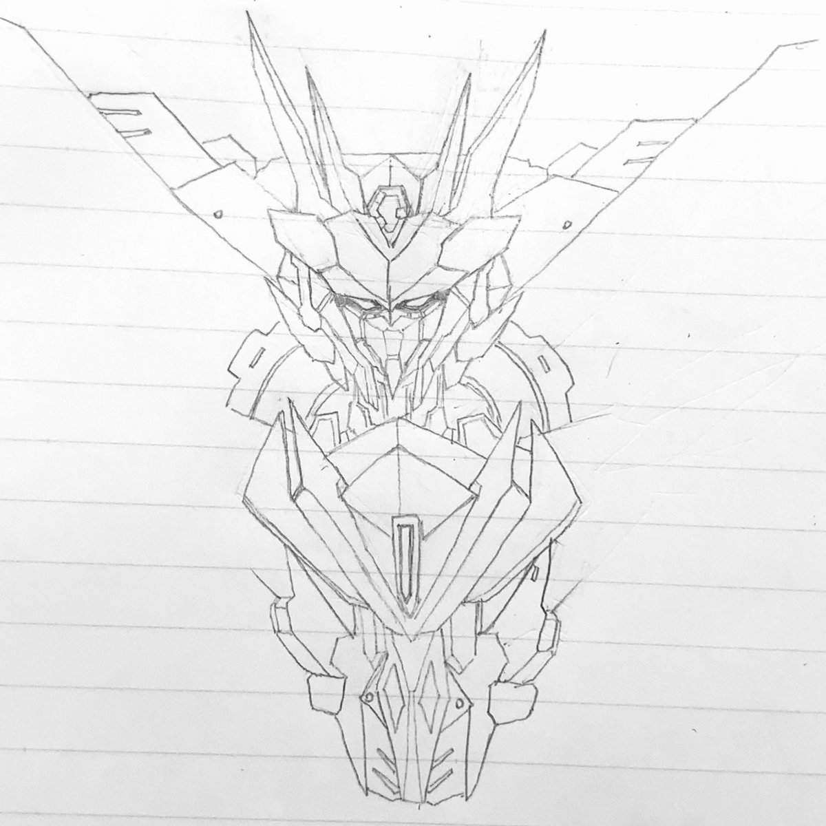 BeyRobo's tweet photo. @cosmos24368 @destroy_9_hda @whi705 @aochin12k_E7 @halogen9180 上の画像だと線が潰れてかなり見づらくなって��て申し訳なかったです…
今更ですが、顔周辺のアップを描きました。度々すみません… https://t.co/Ua6ilxeXl4