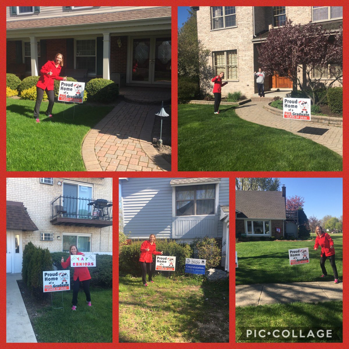 jconsidine8's tweet photo. Honored to deliver yard signs to 5 awesome @PalatineHS seniors this morning! Loved seeing you all at the parade! Best of luck, Class of 2020! #onePHS https://t.co/rL4Wcmx57n