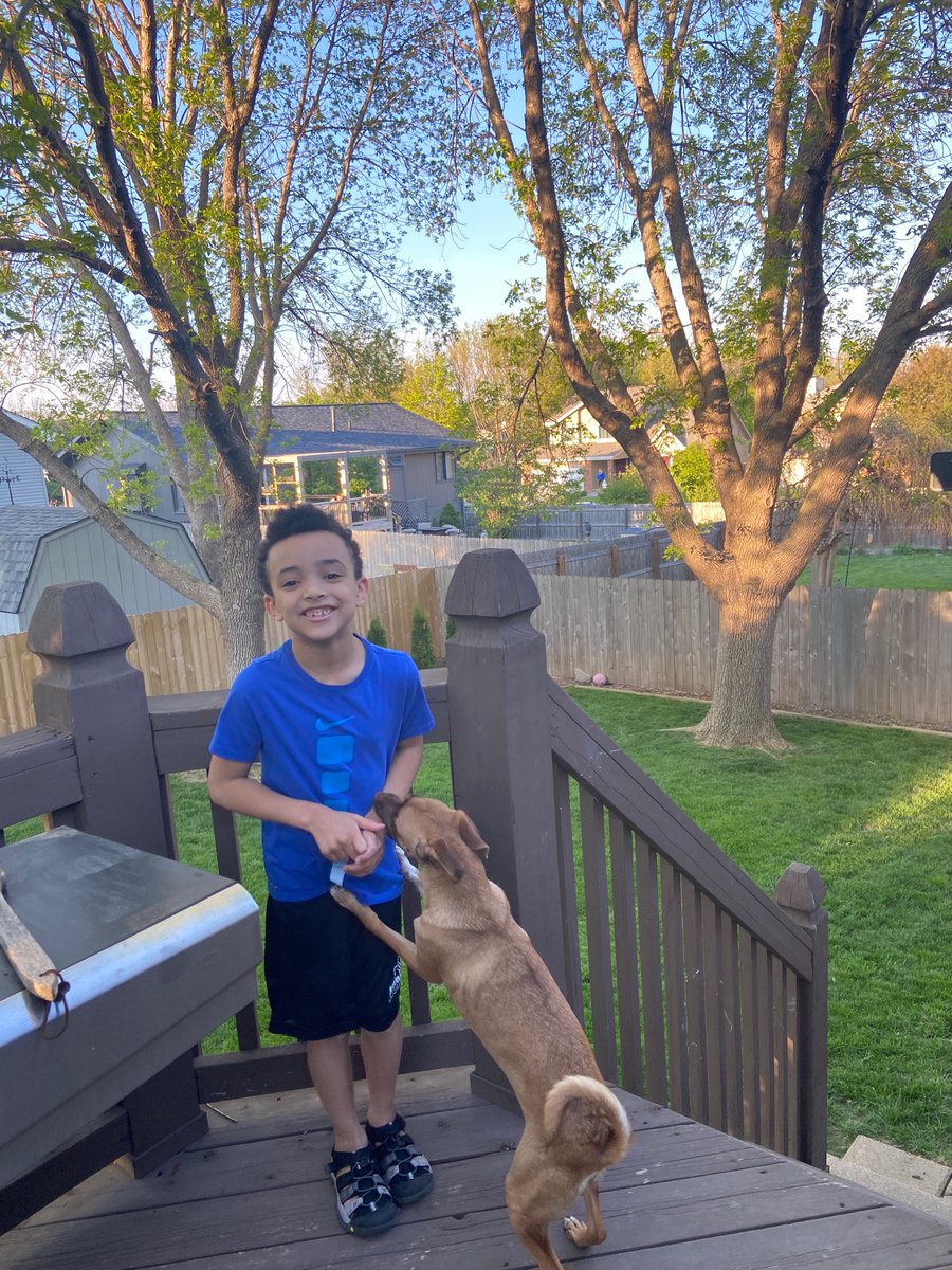 Heather55886355's tweet photo. @Mr_Purcell_PE Charles &amp; our dog Rock did a few things, a little different! #CoronaCantStopFieldDay" https://t.co/wQ2WHR77r2