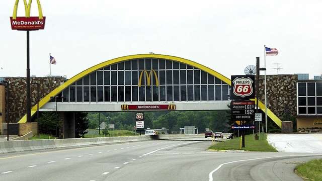 Highway overpass McDonald’s in Vinita, Oklahoma! Closed but reopened recently!