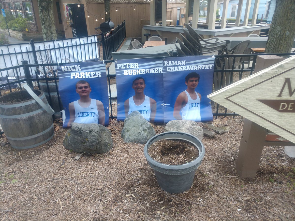 CoachCikach's tweet photo. Huge thanks to Local Roots in downtown Powell for letting us hang our senior banners around their patio &amp; the Kottenstette family for hanging them! The other half will be put up next week. @LHSAthleticDept https://t.co/Mz8afKC1XD
