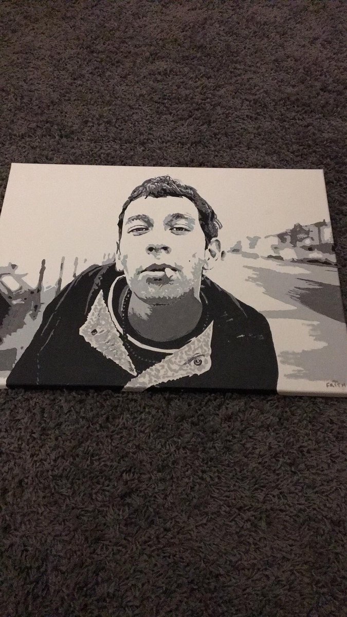 rebster4s's tweet photo. Feeling a bit nostalgic so I thought I’d tweet a painting of @Ricktw1tter that I commissioned @MarkFrith_ to create for @Shinybees a couple of xmas’s ago. #shedseven #goingforgold #markfrith #shinybees https://t.co/6ky1MrVMED