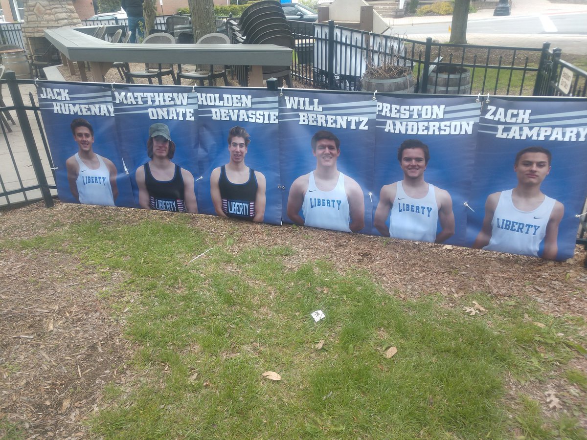 CoachCikach's tweet photo. Huge thanks to Local Roots in downtown Powell for letting us hang our senior banners around their patio &amp; the Kottenstette family for hanging them! The other half will be put up next week. @LHSAthleticDept https://t.co/Mz8afKC1XD