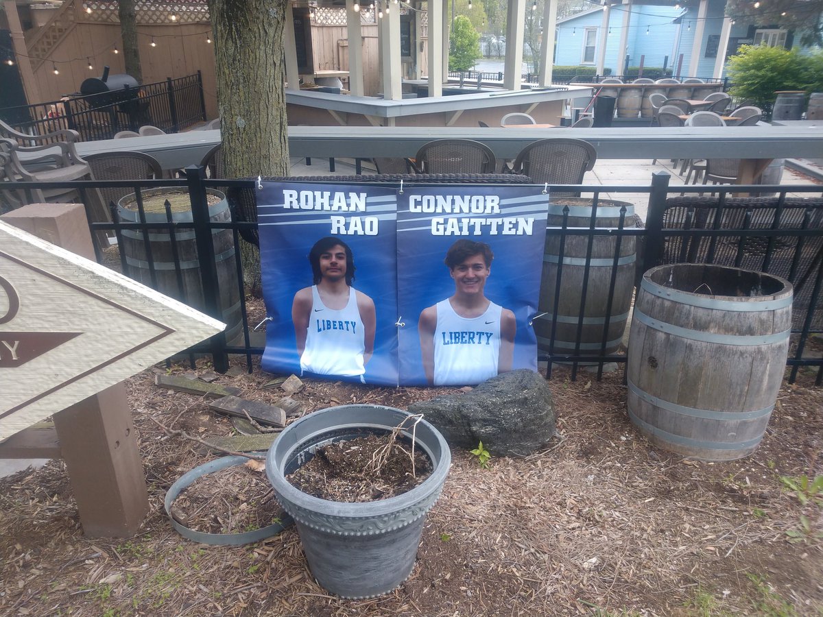 CoachCikach's tweet photo. Huge thanks to Local Roots in downtown Powell for letting us hang our senior banners around their patio &amp; the Kottenstette family for hanging them! The other half will be put up next week. @LHSAthleticDept https://t.co/Mz8afKC1XD