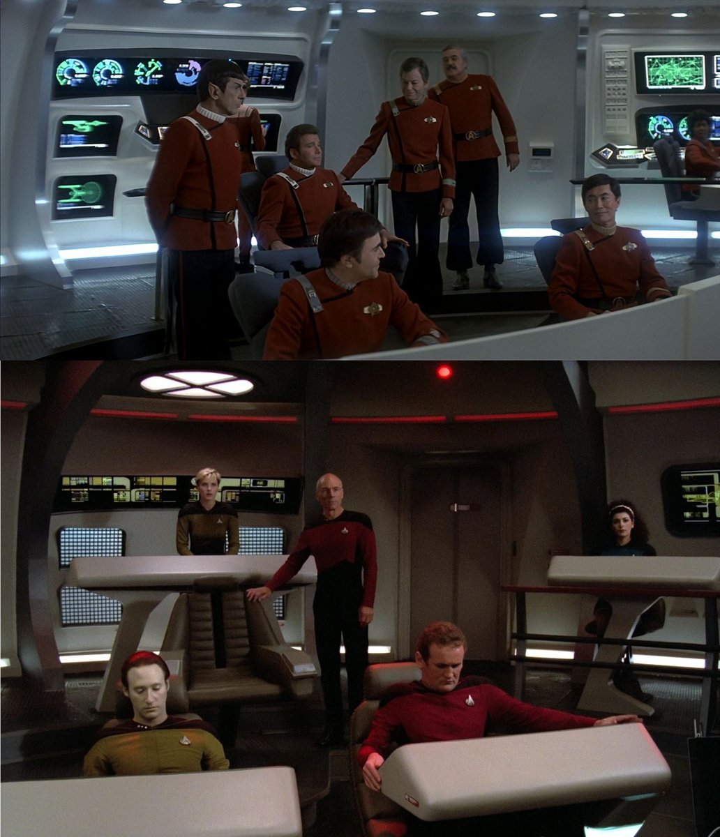 "Star Trek IV: The Voyage Home" and "Encounter at Farpoint".