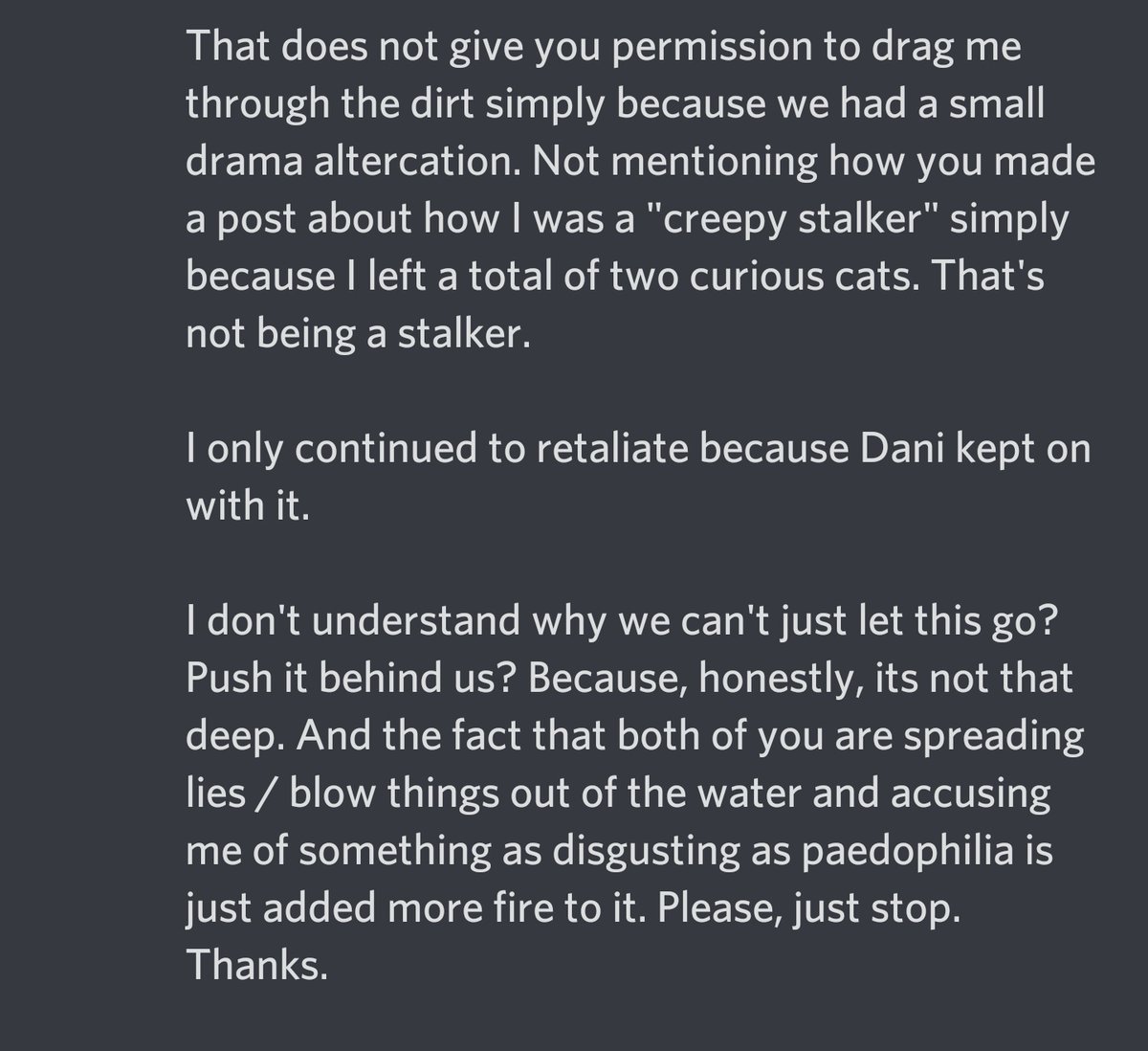 The message from him on discord is as followed, including some previous messages that make it very clear that I did not know he was rintarxu, and he said nothing about being him either.