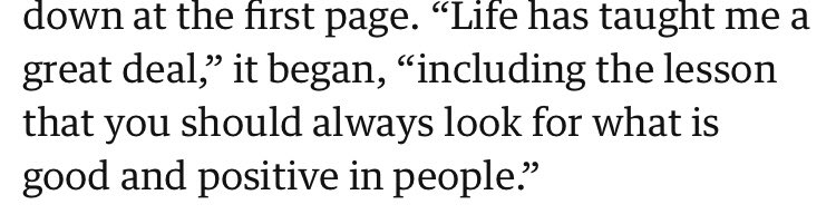 Instead the article focuses on the white rich man who found them. Like yes as the person who rescued them he has a role in the story but....not like this? Like is his weak ass takeaway really the overarching theme or message here?