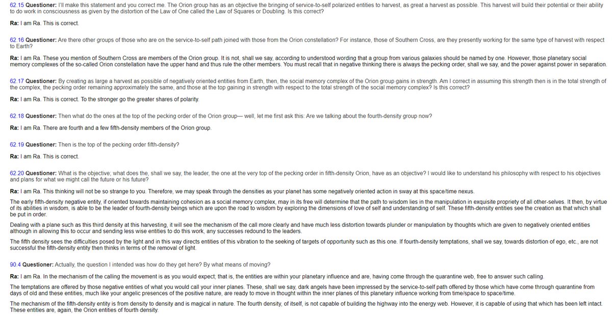 Those then upon the planetary sphere act much as do you to disseminate the attitudes and philosophy of their particular understanding of the Law of One which is service to self. These become the elite. Through these, the attempt...