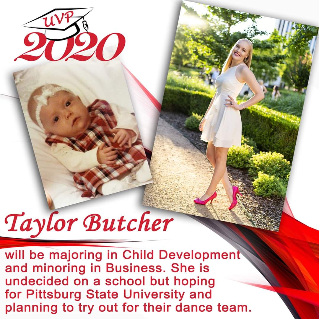 UnionPom's tweet image. Today we celebrate another one of our UVP Seniors as she slowly begins to transition into the world she's been training for all her live. Our 7th #2020seniorshoutout is for our very own Taylor Butcher!