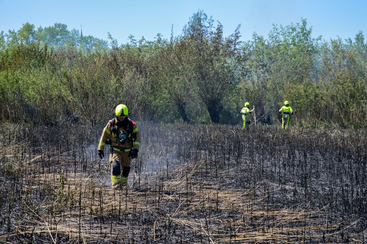 112_Gorinchem's tweet image. Flinke natuurbrand langs Zuiderlingedijk in Spijk: facebook.com/hulpdienstengo…
