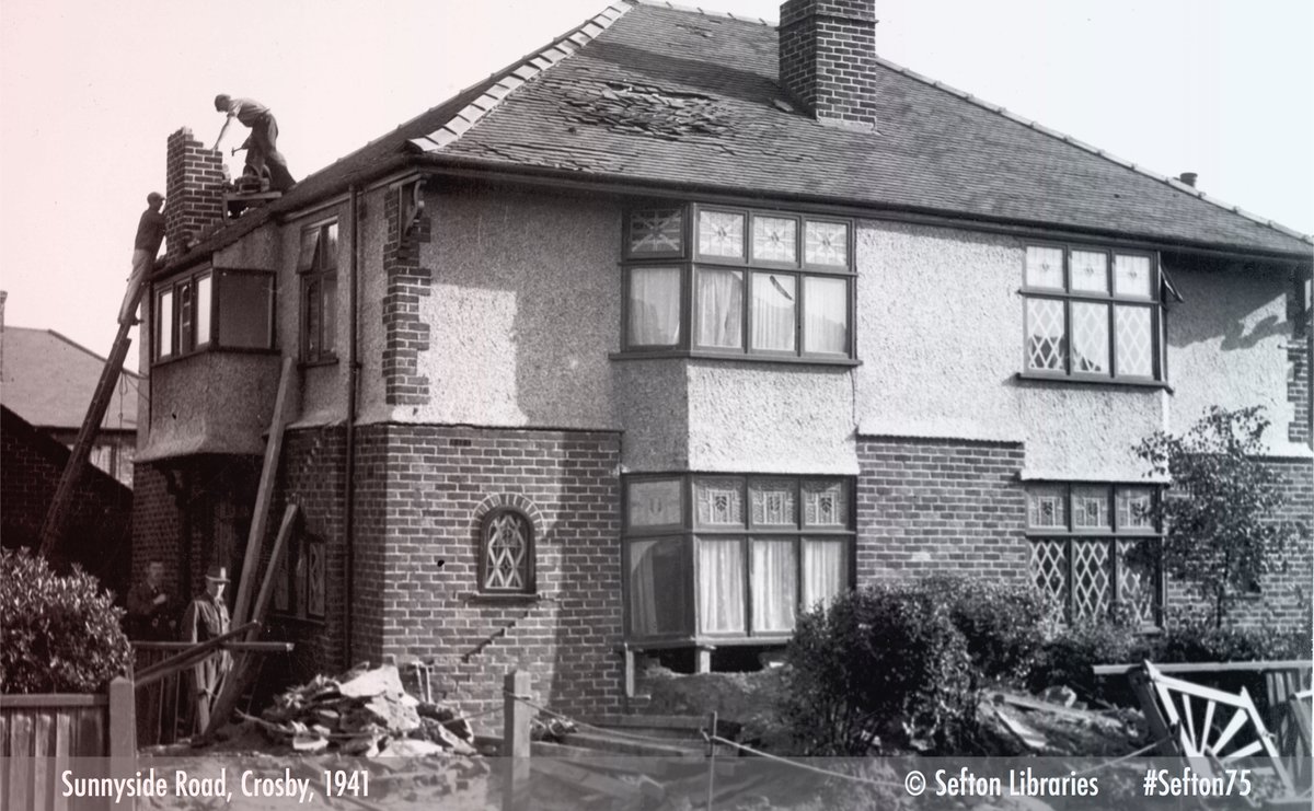 Four  #WW2  #Blitz bomb damage photos from Crosby and Blundellsands  #VEDay75  #Sefton75 via  @SeftonLibraries  #LestWeForget  #Liverpool  #MerseysideIf you’ve got  #Sefton links, share your family’s  #WW2 story:  http://seftonwarmemorials.org 