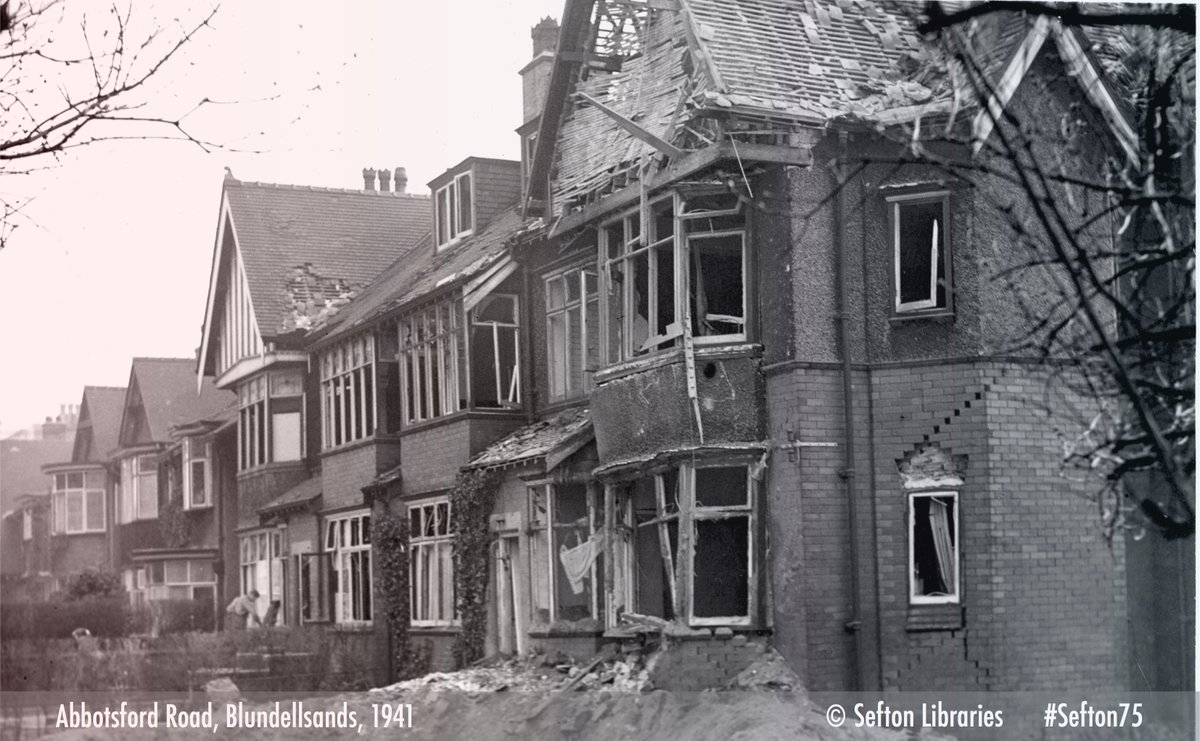 Four  #WW2  #Blitz bomb damage photos from Crosby and Blundellsands  #VEDay75  #Sefton75 via  @SeftonLibraries  #LestWeForget  #Liverpool  #MerseysideIf you’ve got  #Sefton links, share your family’s  #WW2 story:  http://seftonwarmemorials.org 
