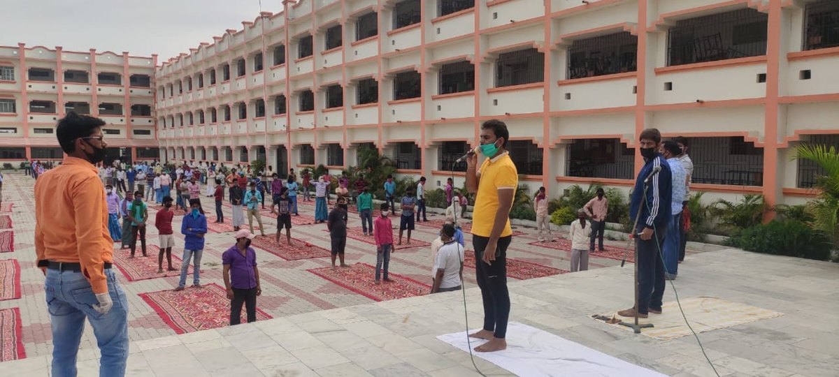 ias_kundan's tweet photo. Morning Yoga at Block Quarentine camp is providing a Good Start for the day for everyone staying at the Camps. Really appreciable job by Block Functionaries to organize such events.
#BiharFightsCorona. https://t.co/pj6TcPwqTk