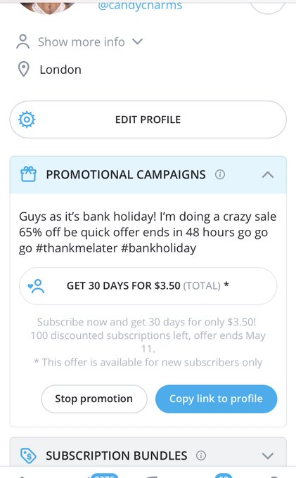Join my onlyfans for only $3.50 be quick offer ends in 24 hours https://t.co/b8bh2HaZvj #onlyfans #onlyfansgirl<a href="/tag/sale"class="tags"><span>#sale</span></a><a href="/tag/bankholidayweekend"class="tags"><span>#bankholidayweekend</span></a><a href="/tag/onlyfans"class="tags"><span>#onlyfans</span></a><a href="/tag/onlyfans"class="tags"><span>#onlyfans</span></a>