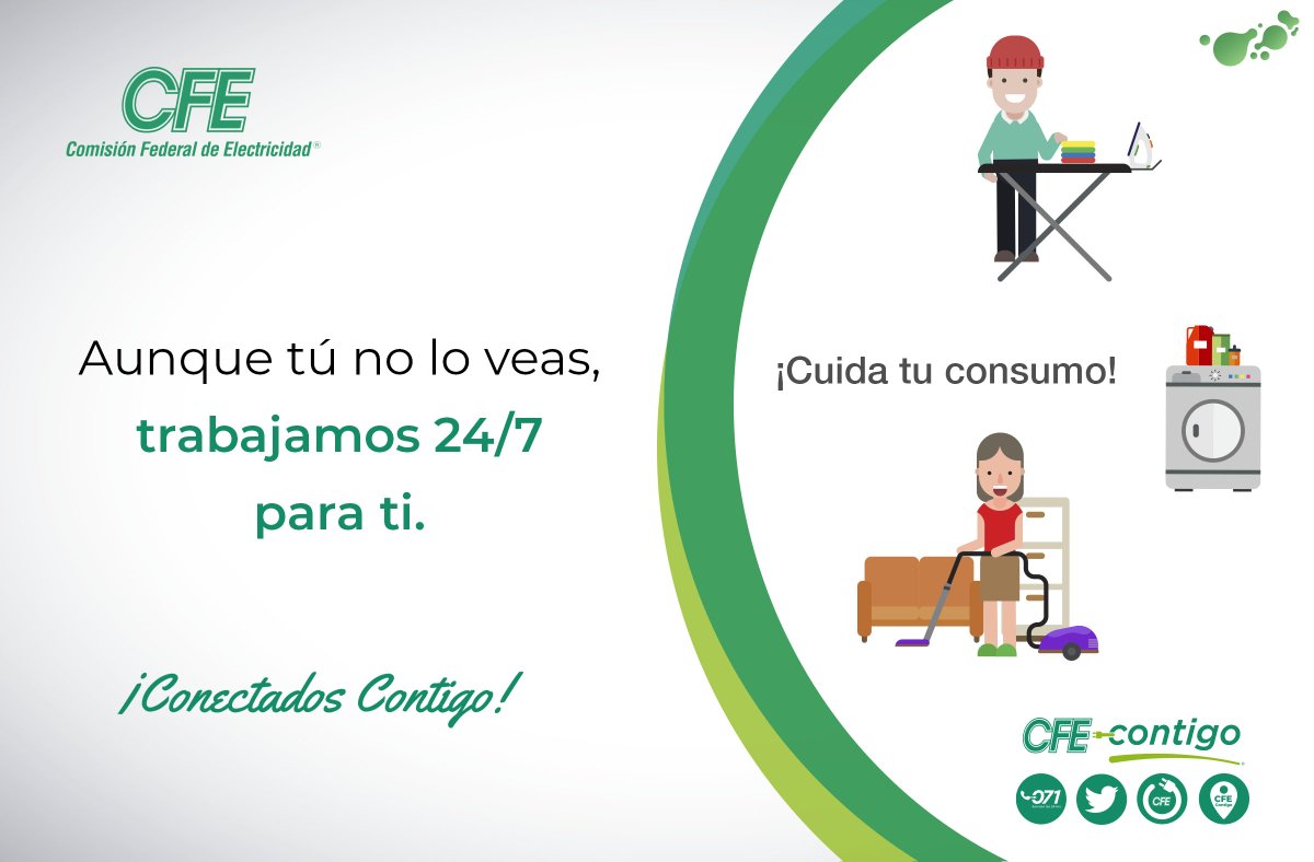 CFE_Contigo's tweet photo. CFE Contigo te ayuda y durante la emergencia sanitaria por COVID-19, ningún cliente será reclasificado a la tarifa Doméstica de Alto Consumo (DAC) ¡Cuida tu consumo! #EnContigenciaSinClasificaciónDAC #QuedateEnCasa  Entérate de más aquí https://t.co/m8b15KOld8 https://t.co/BQH2HqZDCs