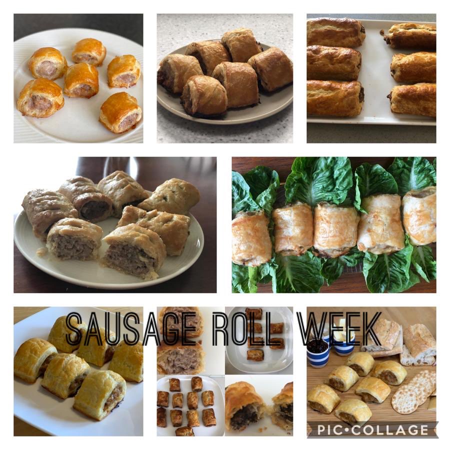 rennie1d's tweet photo. Sausage roll week on the family  #GBBO #GCBO.Star baker went to my step brother and family in Nova Scotia (bottom right) . Yet again I got 0 points!!!😂😂😂 next up..apple strudel ..not feeling confident on that one!! #family https://t.co/5qhfeNrE2w
