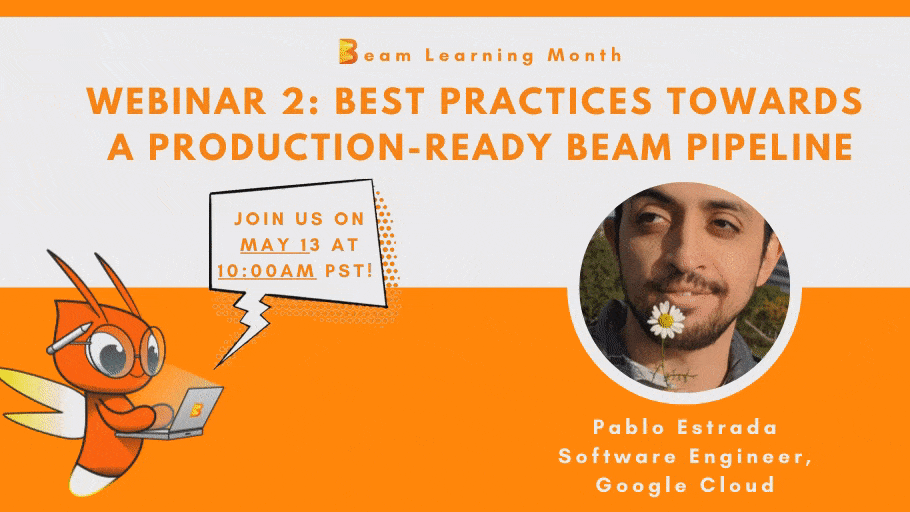 aicampai's tweet photo. The 2nd session on 📆May 13.
Best practices to a production-ready pipeline with @ApacheBeam @iamaijamal @GCPcloud
#BeamLearningMonth in May 2020! - a series of practical introductory sessions to learn Beam.
Sign up (free event, limited 400 seats)
https://t.co/rsn6NNy3ed https://t.co/Qh5QyC3QHz