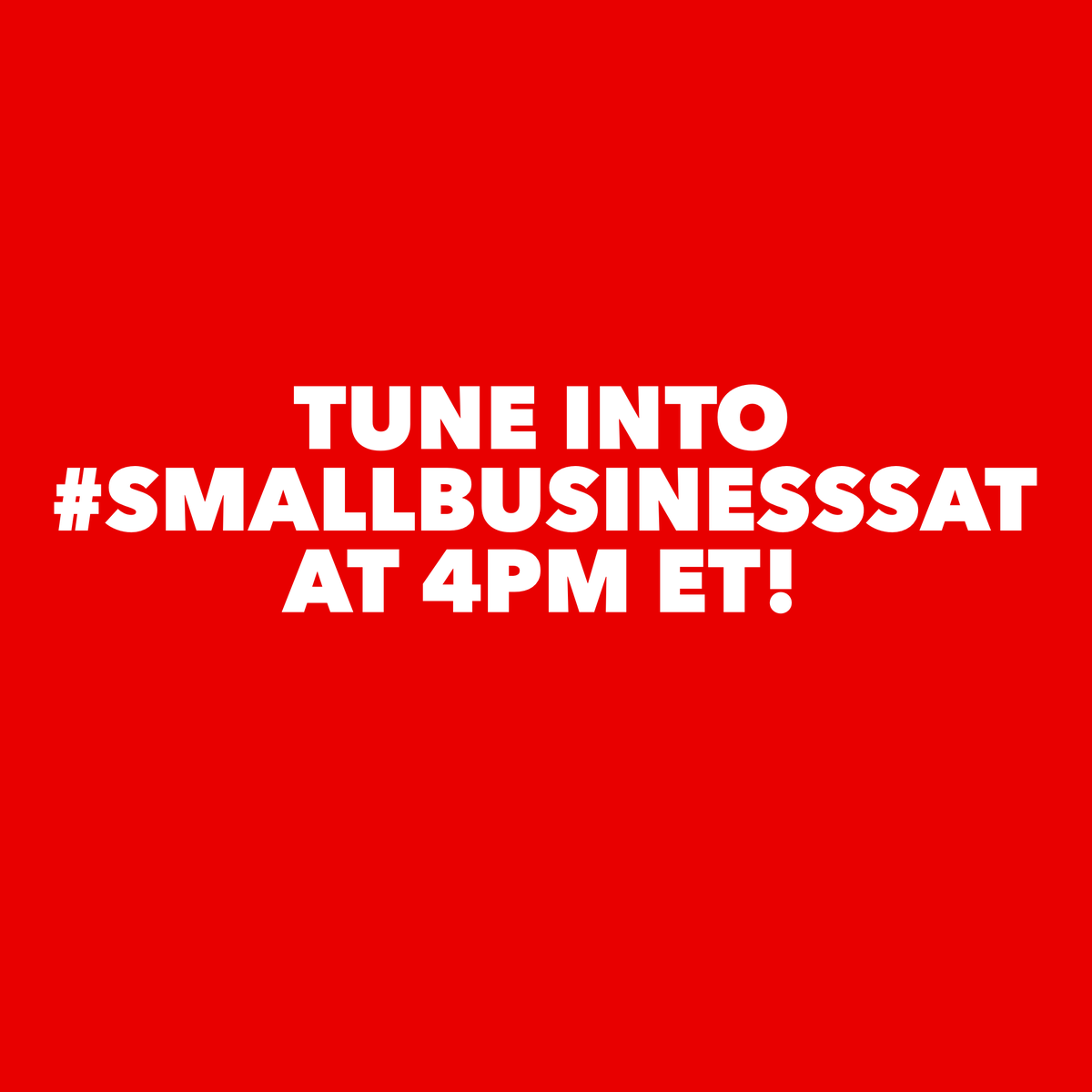 GoodGirlPR's tweet photo. Coming up at 4PM ET - #SmallBusinessSAT. Visit https://t.co/6E8QCwWzJr to tune in or HERE on our Twitter feed. 
...
...
#smallbusiness #smallbusinessowner #entrepreneurlife #entrepreneur #businessowner #business #businesswoman https://t.co/aEhUj7oRza
