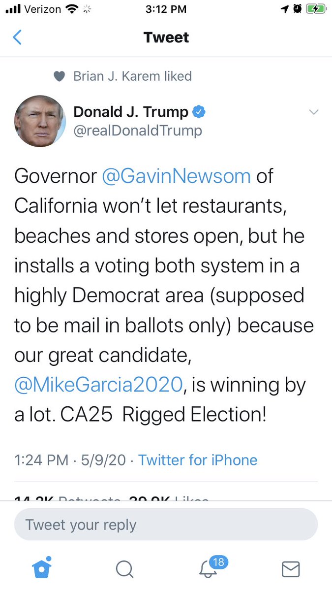Ingridebap's tweet photo. This is the crazy shit that insults Democracy. He’s allowing Americans to get sick &amp; die because of his continued delays &amp; failing  to enact the full #DefenseProtectionAct #DPA  but has time to criticize our rights as AMERICANS to vote. #BastaYa 🙏🏾🙏🏾⁦⁦@GavinNewsom⁩ https://t.co/XjCmiayMzr