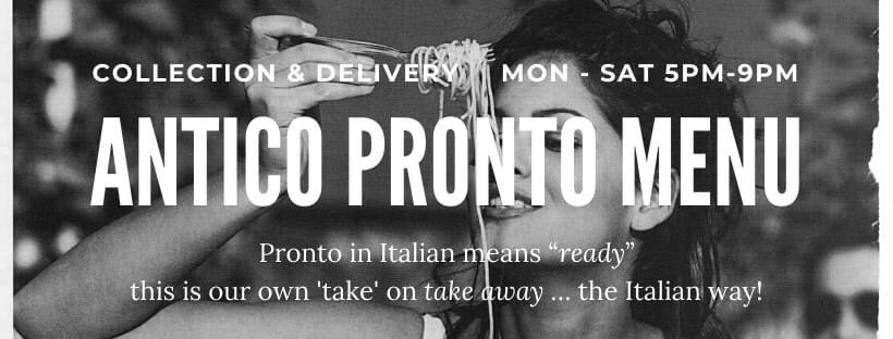 We’re baaaaacckkkkkk ... with a few changes but we are back - at least in the kitchen! Check out our #prontomenu on the website - our take on take away ... the Italian way! Delivery &amp; collection - call us or order online