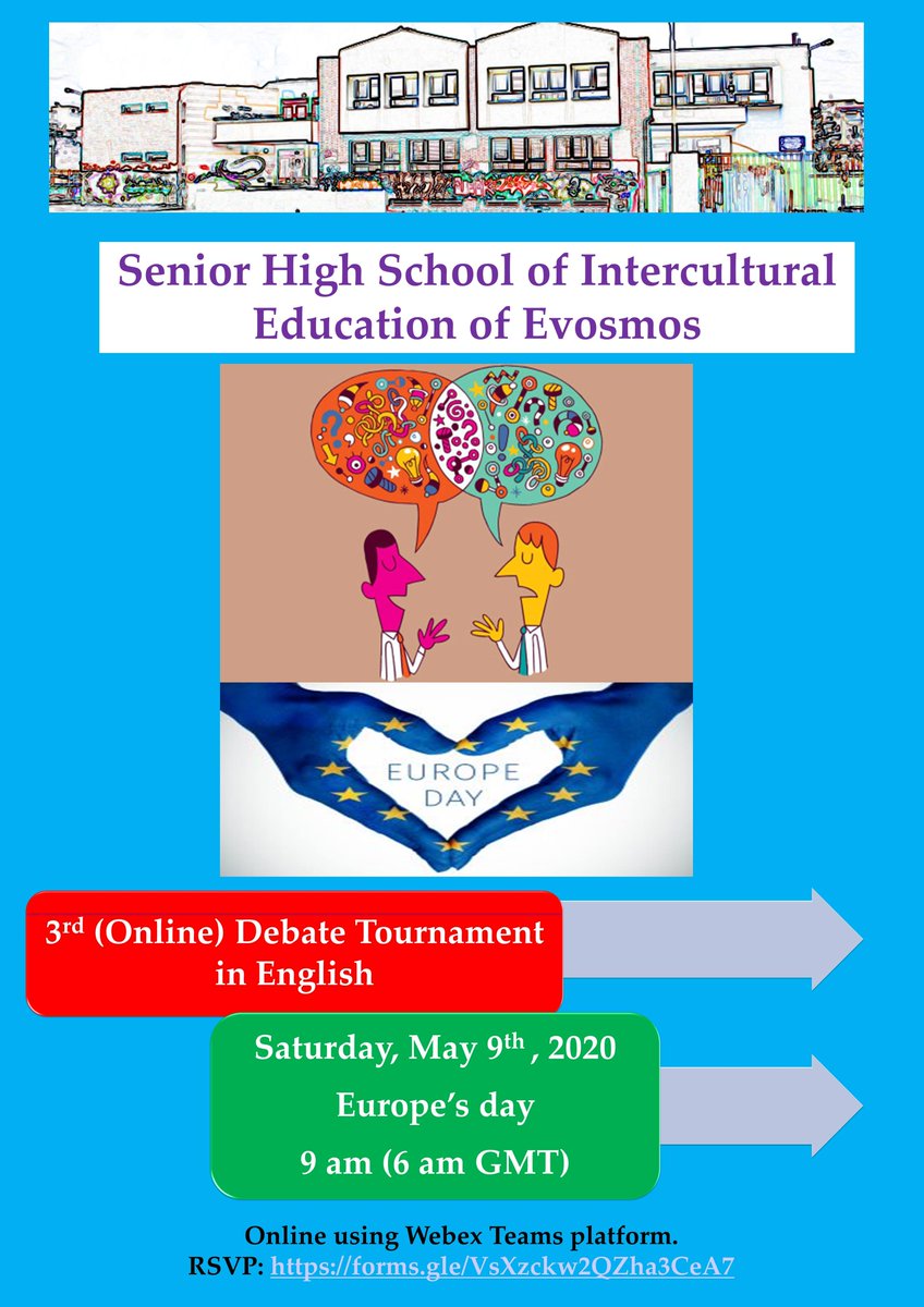 GEL_DIAPOL_EVOS's tweet photo. 1st distant #DebateTournament in English to celebrate #Europeday debating European issues. Congratulations to the participants, judges and organising committee. 10 teams, 15 judges, 61 audience members from 5 eu countries.  Thank you all!!! https://t.co/HQPdu3udV3