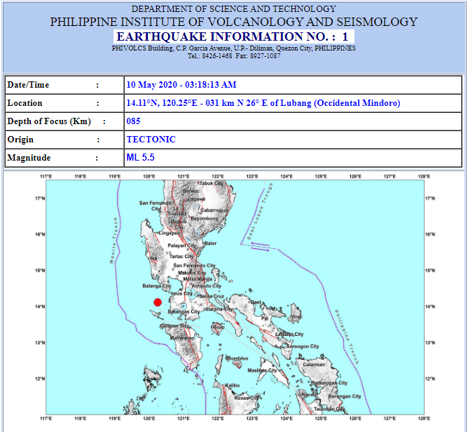 ABSCBNNews's tweet photo. Intensity III felt in Quezon City. #earthquake

Aftershocks are expected. | via @phivolcs_dost https://t.co/WcMW1Wu9Mo