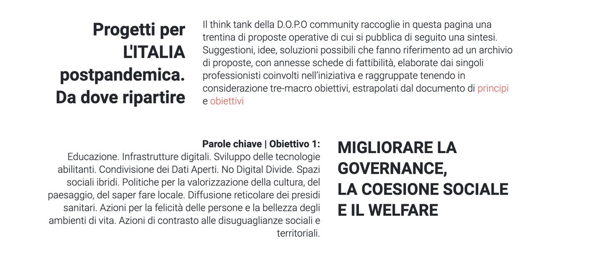 dopocommunity's tweet photo. Progetti per l'Italia postpandemica. Da dove ripartire? Migliorare la #governance la #coesionesociale e il #welfare https://t.co/dDRZI3nGU1 https://t.co/D6hrTXXXKM