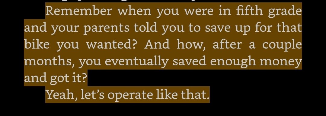 Yeah I remember when I was a kid I had rent, power, cellphone, internet and credit card Bill's to pay. What kind of idiot would compare saving up as a kid vs an adult?  #DontBurnThisBook